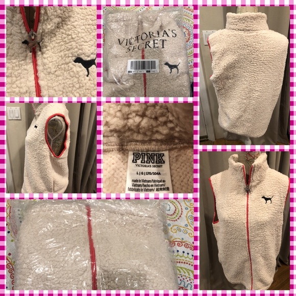 PINK Victoria's Secret Other - BNIP Pink Victoria’s Secret Sherpa Full Zip Vest